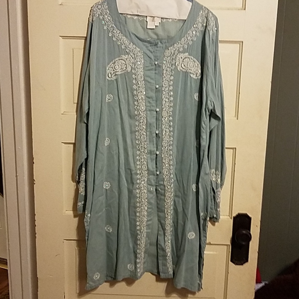 💐 Cotton Tunic with Sequins 💐